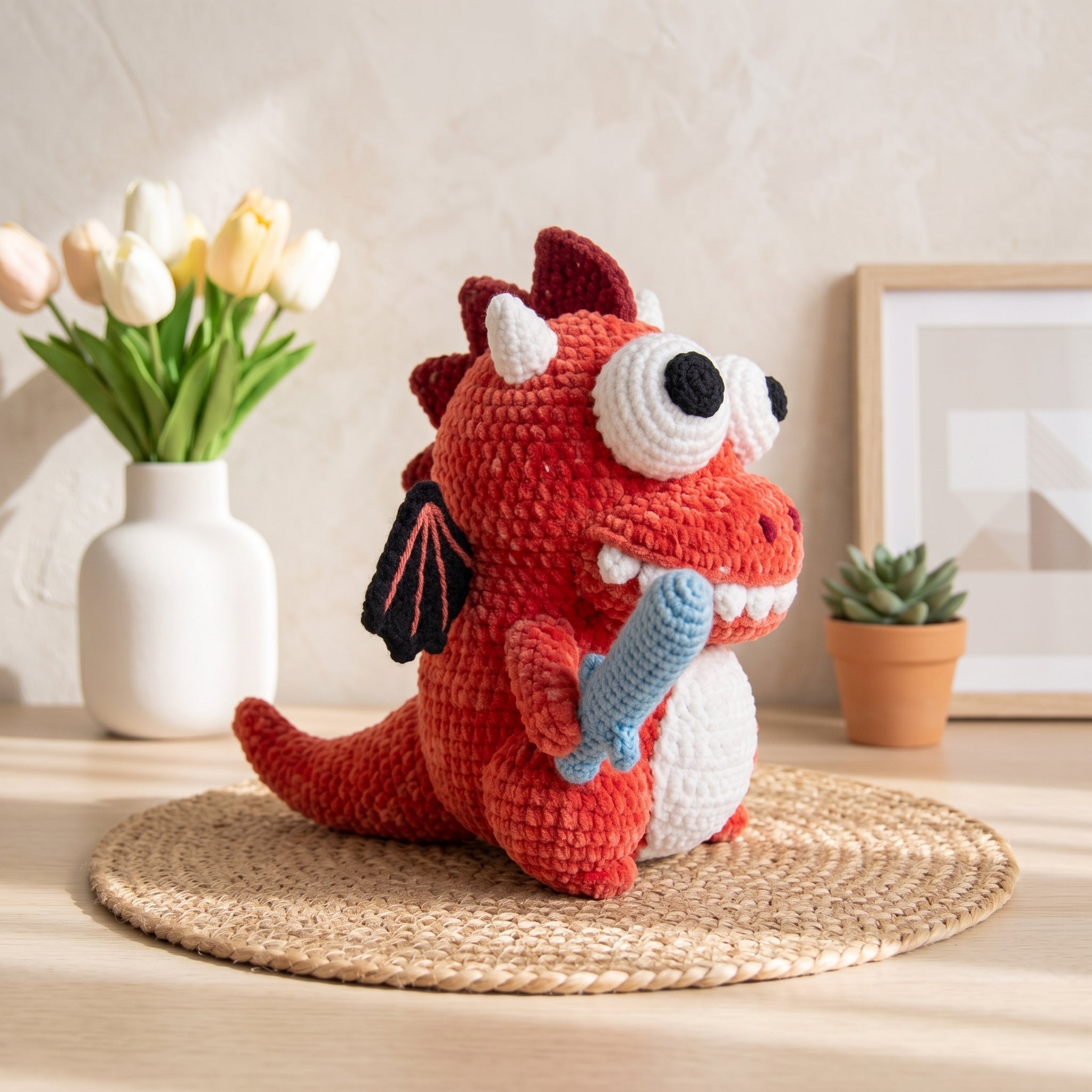 Funny Baby Dragon Crochet Pattern PDF – Cute Dragon Amigurumi Plush