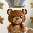 Felt Hot Air Balloon Teddy Bear Baby Mobile