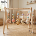 Crochet Baby Gym Hanging Toys Set, Woodland Nursery Accessories, Hedgehog Bear Owl Mobile Toys, Montessori Sensory Play, Neutral Baby Gift
