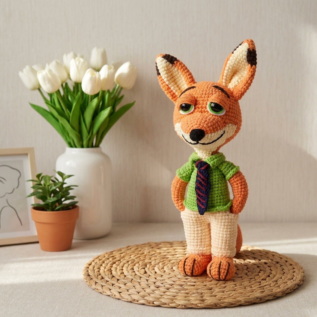 Nick & Judy Crochet Pattern Bundle, Fox and Rabbit Amigurumi PDF, Inspired Animal Crochet Pattern Set