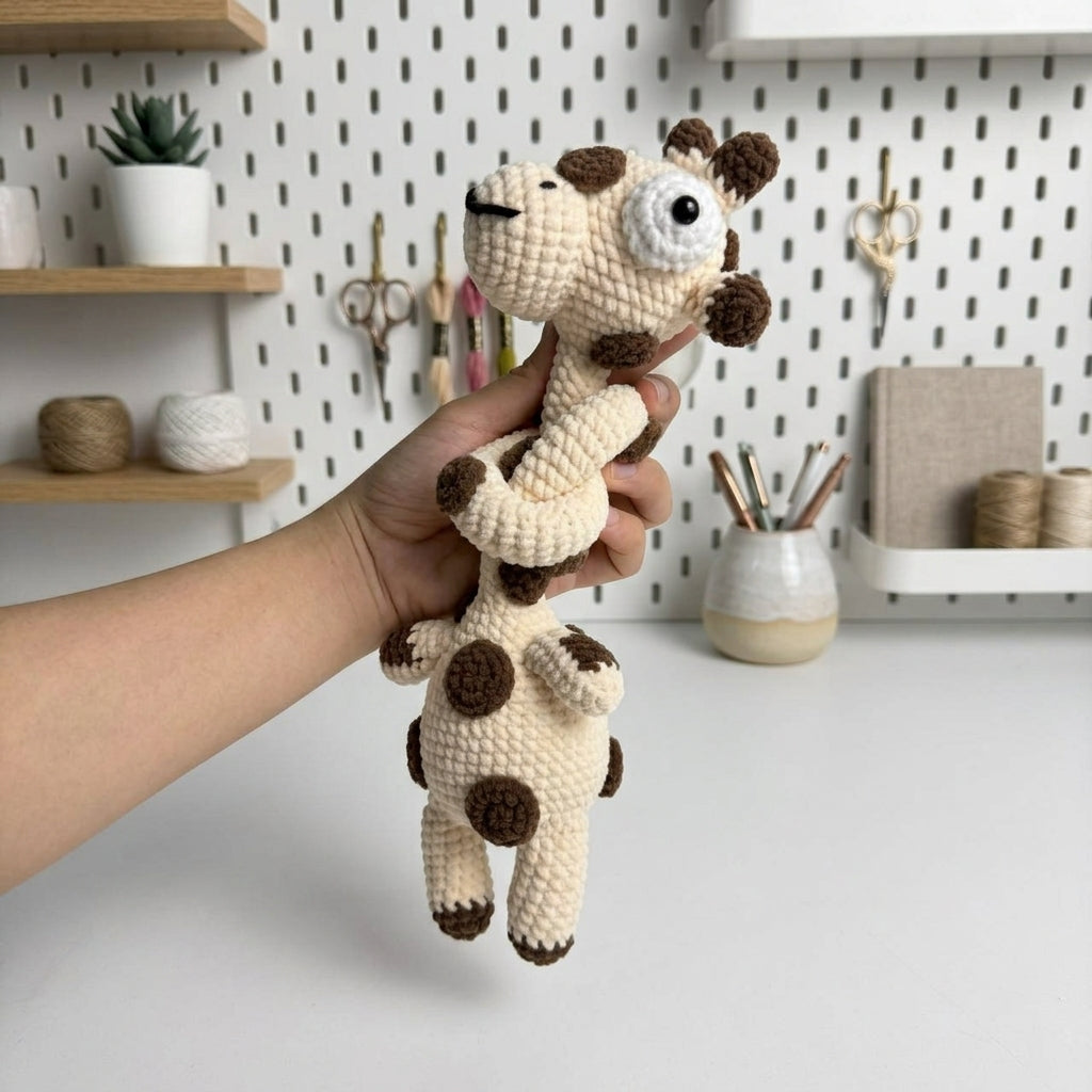 Long Neck Animal Crochet Pattern Bundle PDF, Pig Frog Giraffe Sheep Duck Amigurumi, Funny Stuffed Animal Patterns, Digital Download