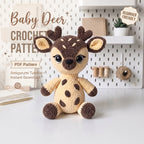 Cute Deer Crochet Pattern PDF – Woodland Fawn Amigurumi Plush