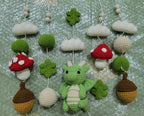 Crochet Forest Dragon Baby Mobile, Baby Shower Gift