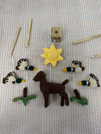 Handmade Dog Hunting Baby Mobile, Duck Hunting Crochet