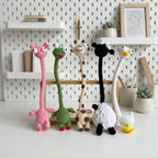 Long Neck Animal Crochet Pattern Bundle PDF, Pig Frog Giraffe Sheep Duck Amigurumi, Funny Stuffed Animal Patterns, Digital Download