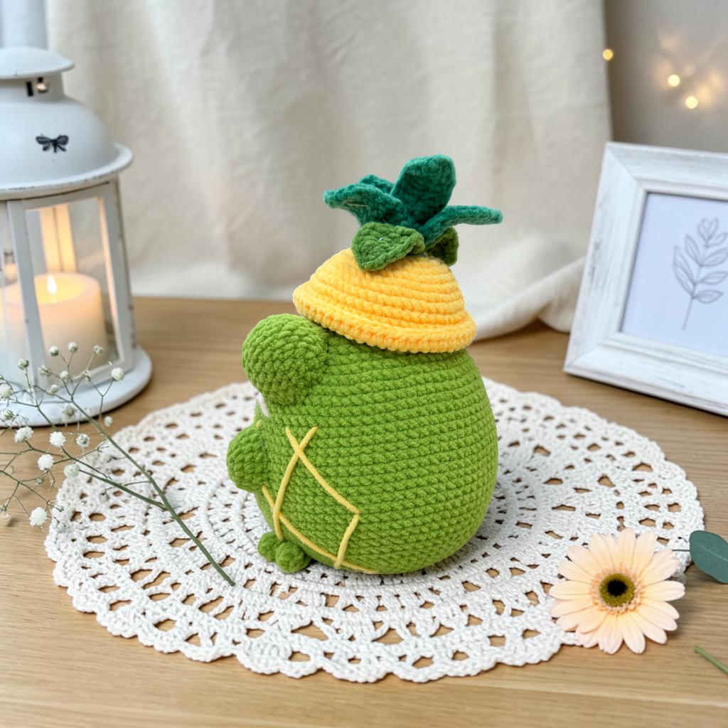 Pineapple Frog Crochet Pattern PDF – Cute Fruit Amigurumi Plush