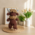 Rustic Highland Cow Crochet Pattern PDF, Cute Cow Amigurumi Pattern, Farm Animal Plush Tutorial