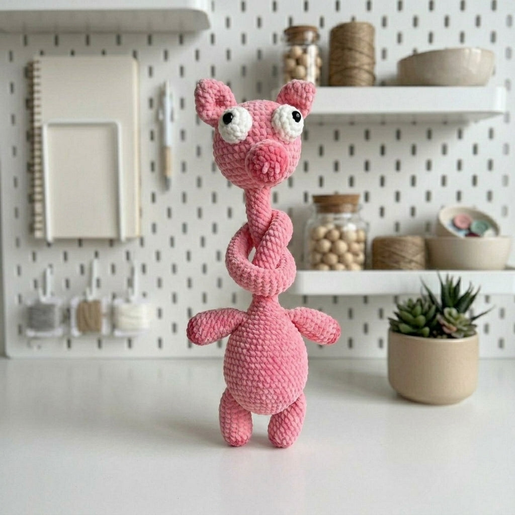 Long Neck Animal Crochet Pattern Bundle PDF, Pig Frog Giraffe Sheep Duck Amigurumi, Funny Stuffed Animal Patterns, Digital Download