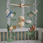 Crochet Duck & Frog Baby Mobile – Pond Nursery Decor