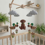 Felt Duck Hunting Baby Mobile, Custom Dog Nursery Crib Decor