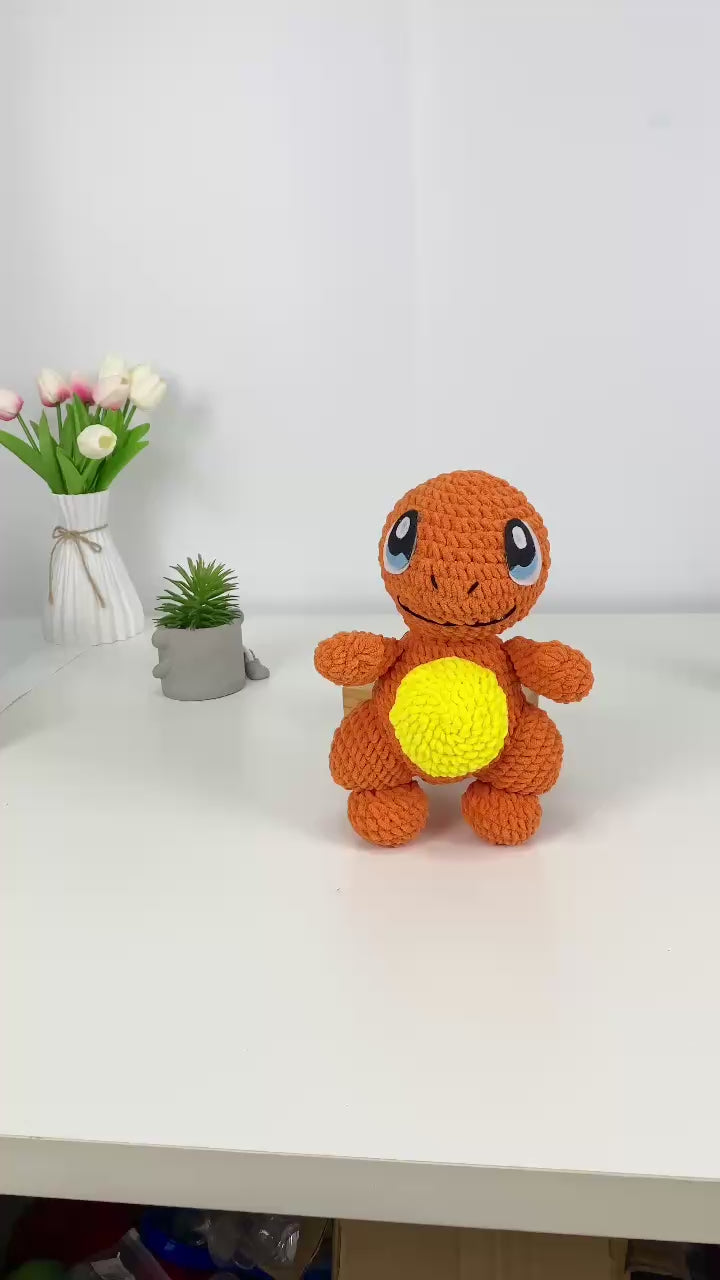 Charmander Crochet Pattern, Amigurumi Pokemon Plush Toy (PDF)