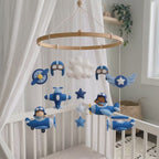 Felt Airplane Baby Mobile for Boy or Girl