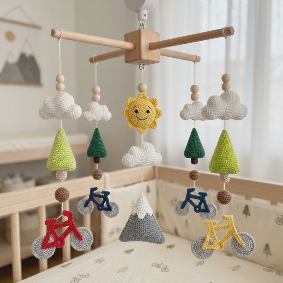 Crochet Bike Adventure Baby Mobile