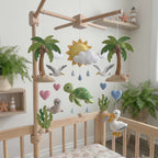 Felt Beach Day Animals Baby Mobile