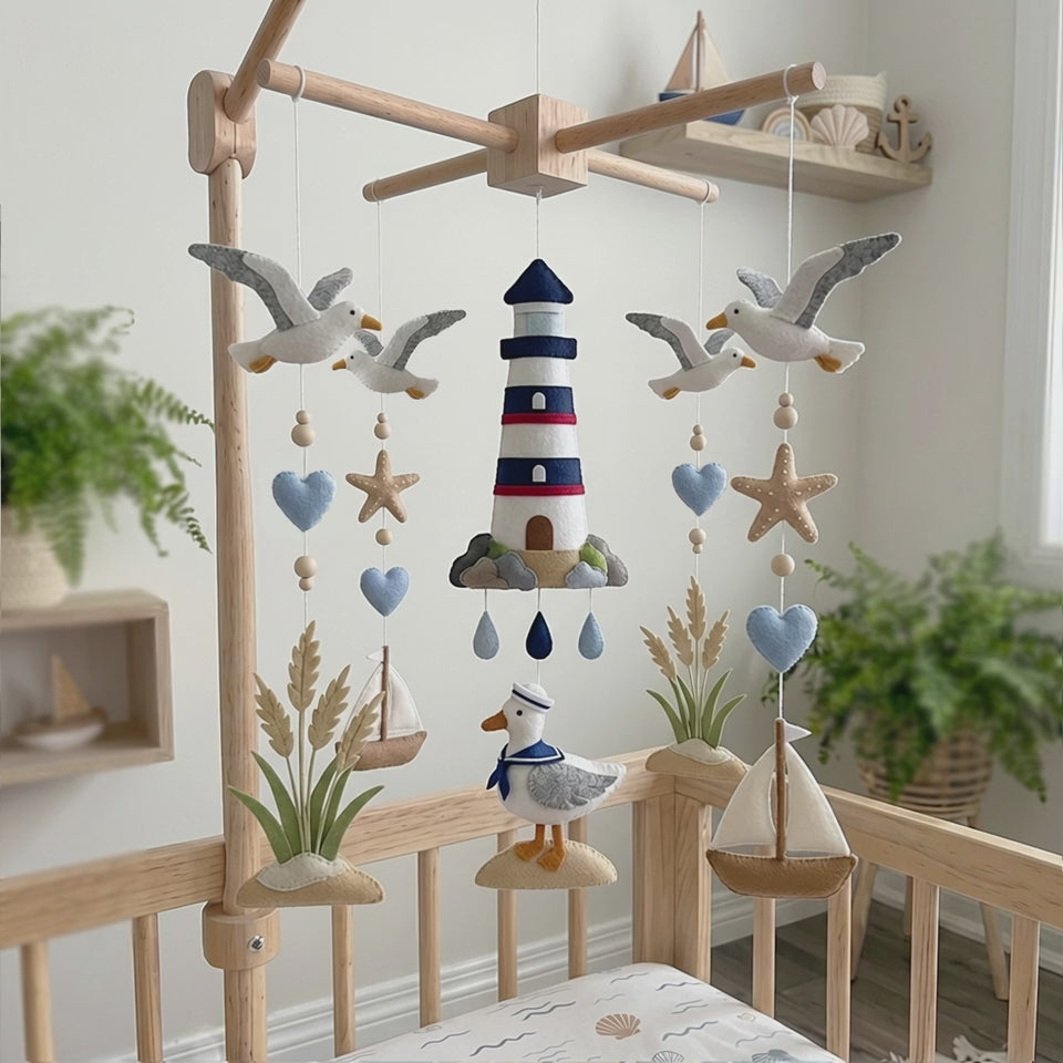 Felt Seaside Goose Baby Mobile