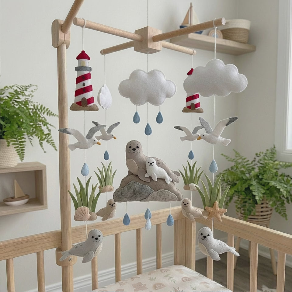 Felt Lighthouse Coast Baby Mobile