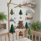 Felt Camping Bear Baby Mobile