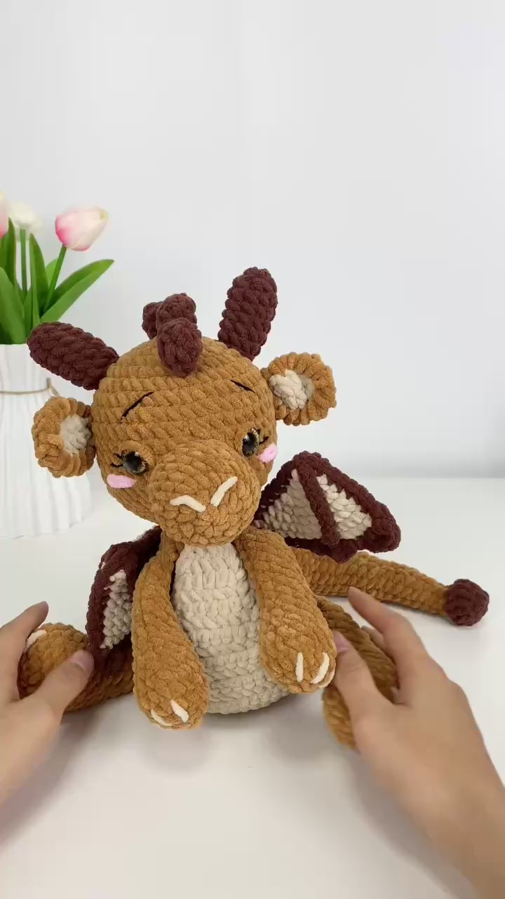 Amigurumi Dragon Crochet Pattern PDF: Easy Plush Toy Tutorial