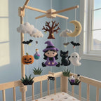 Felt Halloween Witch Ghost Black Cat Baby Mobile