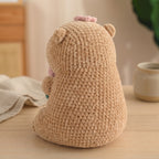 Crochet Capybara Pattern , Kawaii Capybara Plush with Flower Tutorial, Handmade Gift Idea