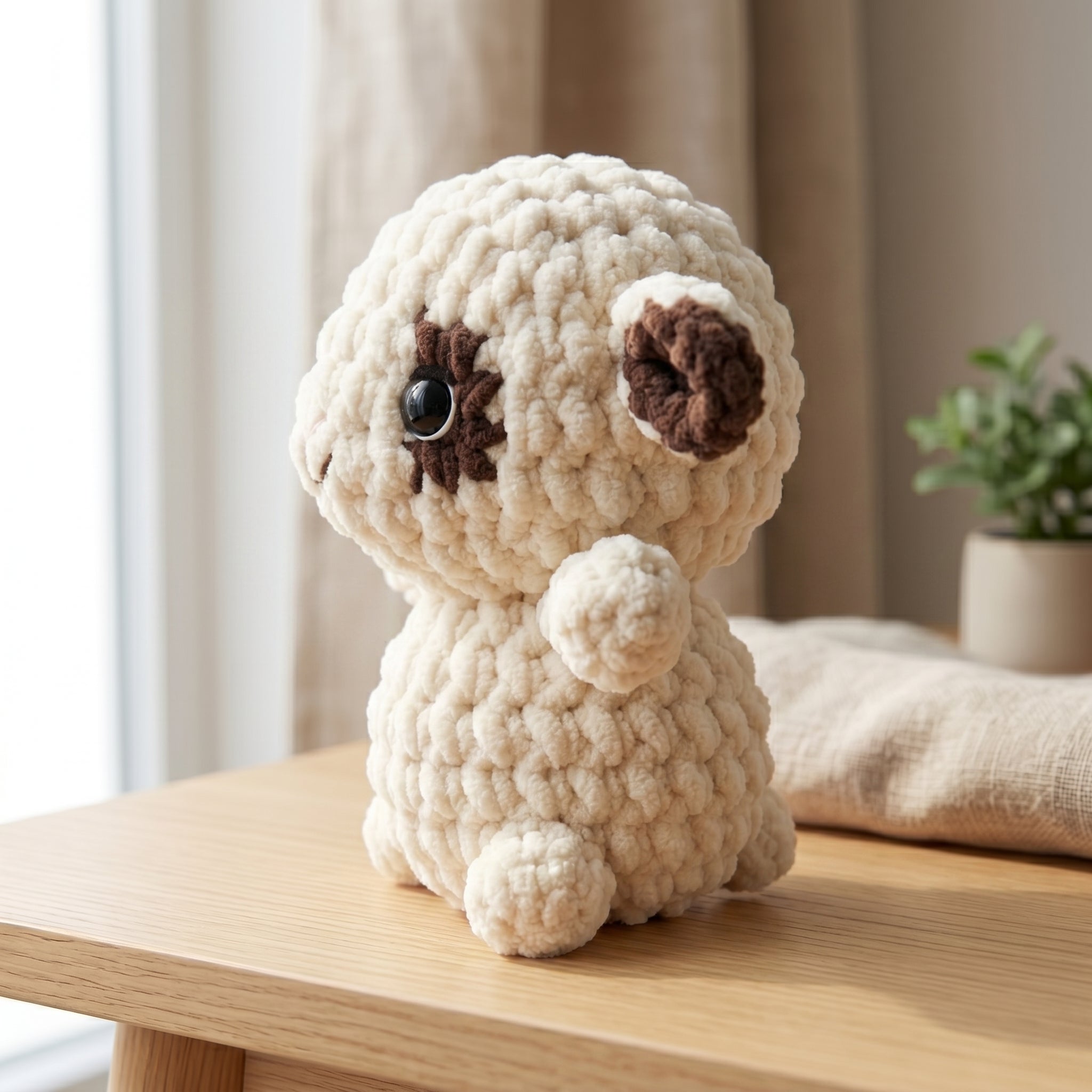 Lamb Crochet Pattern PDF, Cute Sheep Amigurumi Tutorial, Plush Farm Animal