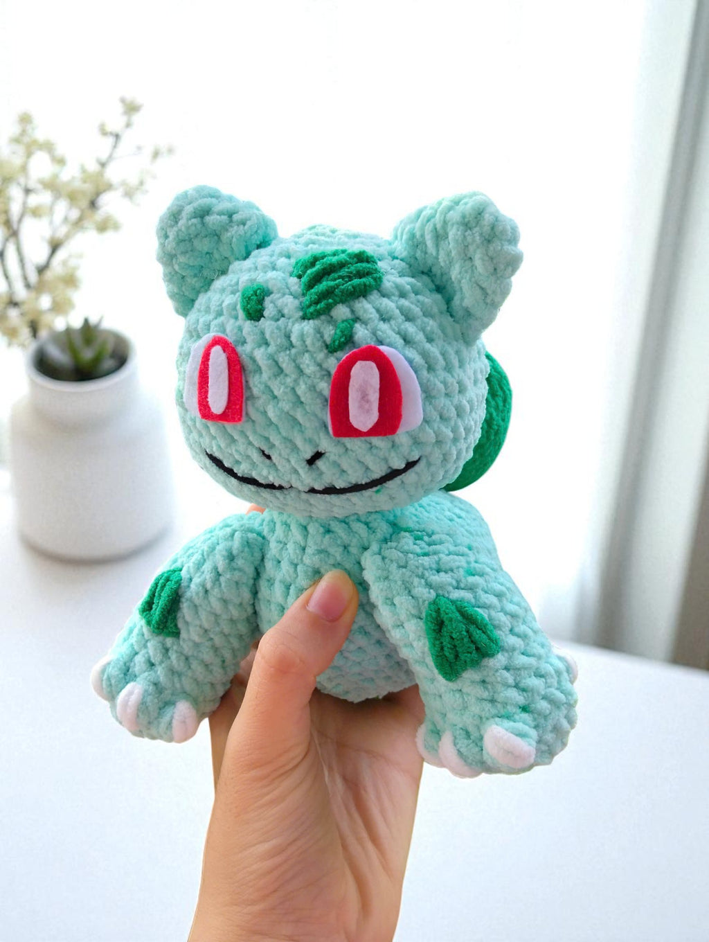 Bulbasaur Crochet Pattern, Amigurumi Pokemon Plush Toy (Digital Download)