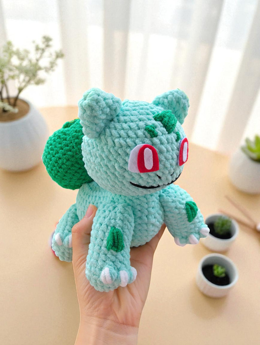 Bulbasaur Crochet Pattern, Amigurumi Pokemon Plush Toy (Digital Download)