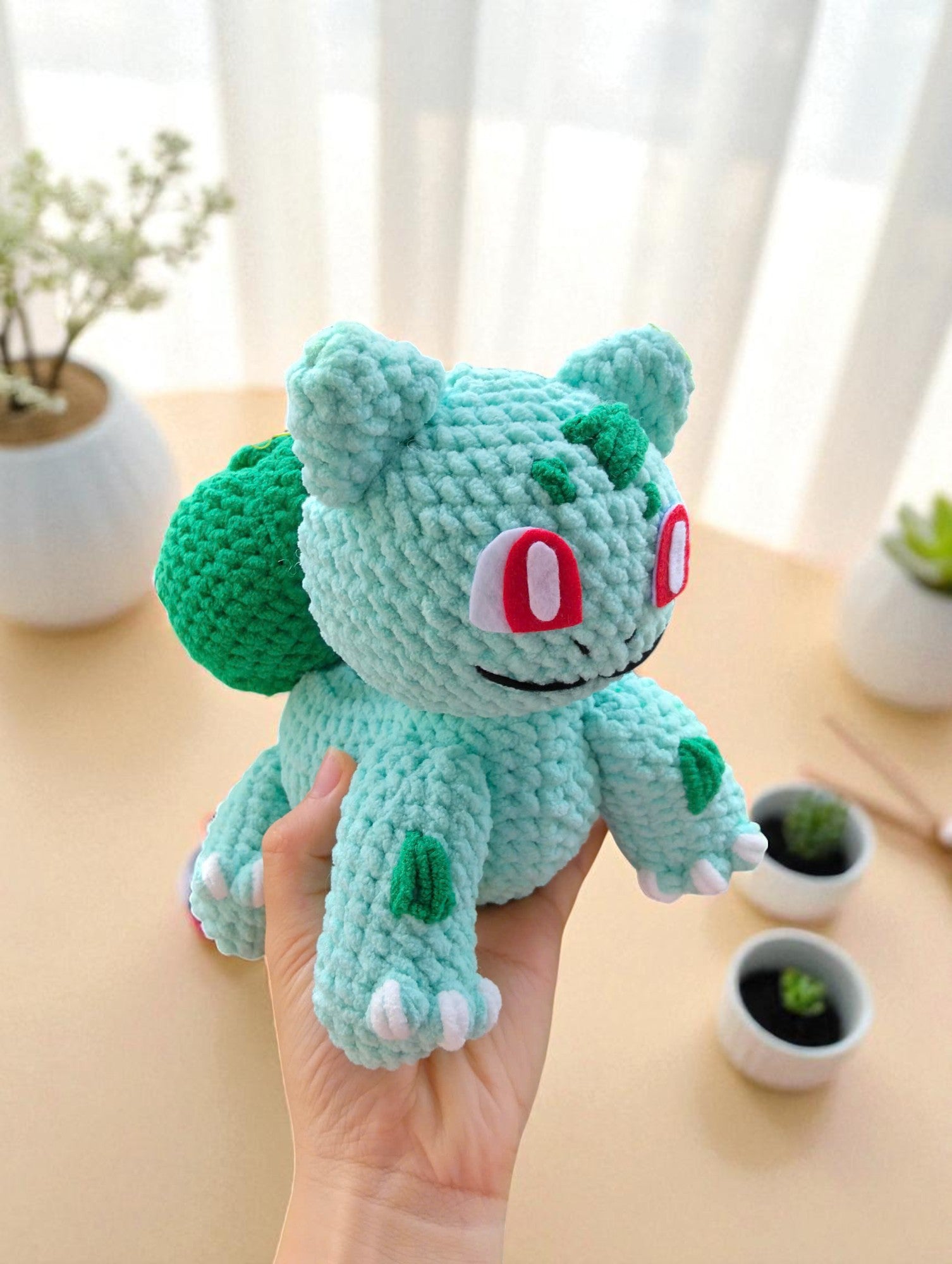 Bulbasaur Crochet Pattern, Amigurumi Pokemon Plush Toy (Digital Download)