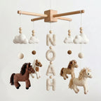 Custom Name Crochet Horse Baby Mobile