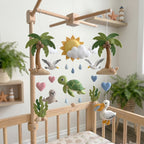 Felt Beach Day Animals Baby Mobile