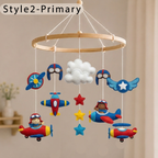 Felt Airplane Baby Mobile for Boy or Girl