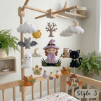 Felt Halloween Witch Ghost Black Cat Baby Mobile