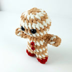 Gingerbread Man Crochet Pattern PDF, Christmas Amigurumi Tutorial, Easy Plush Gingerbread Doll Pattern