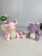 Dragon Family Crochet Pattern PDF Bundle: Amigurumi Sleeping Dragon Set (Digital Download)
