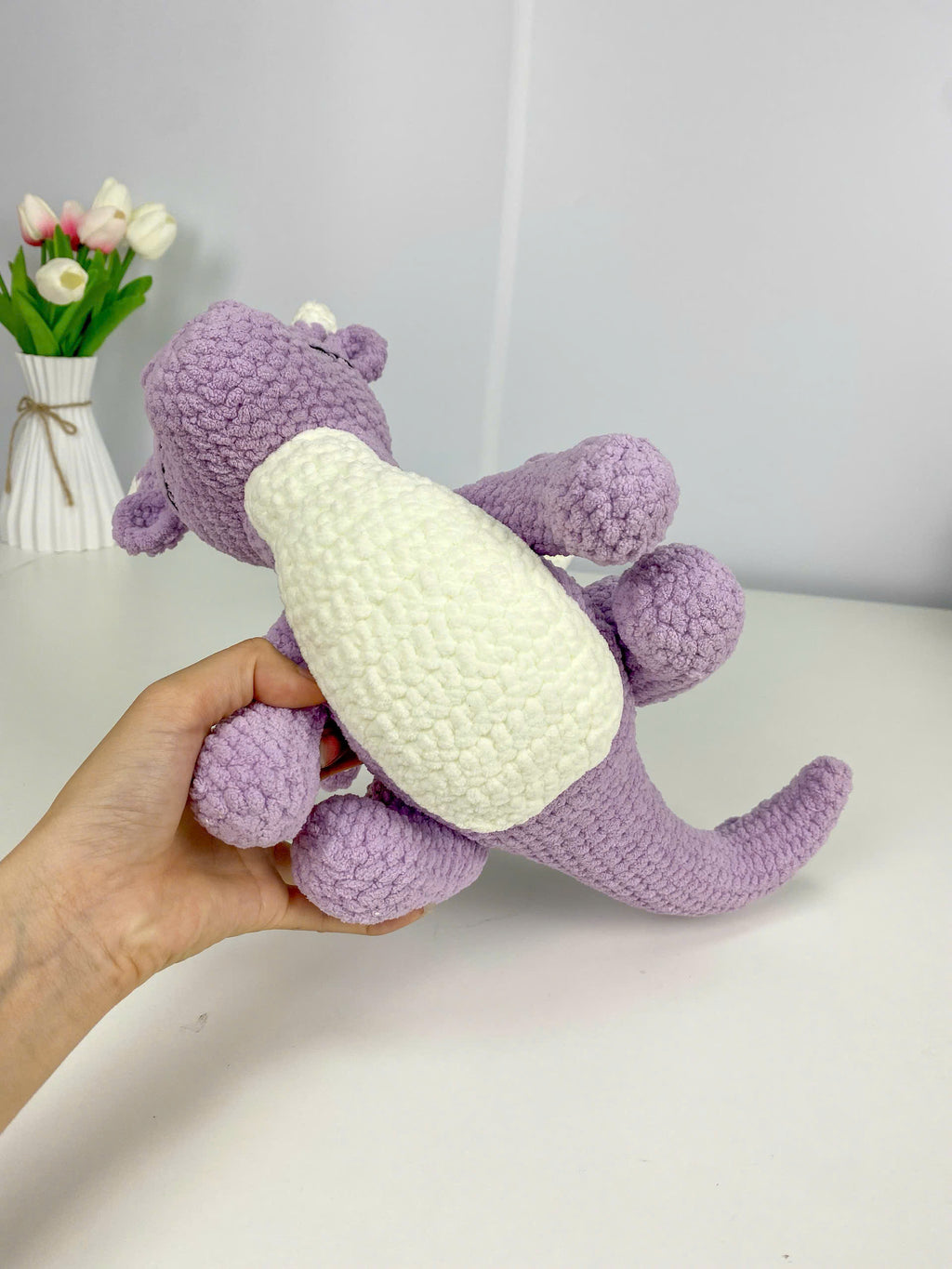 Purple Dragon Crochet Pattern: Amigurumi Plush Toy (PDF Digital Download)