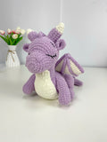 Purple Dragon Crochet Pattern: Amigurumi Plush Toy (PDF Digital Download)
