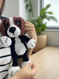 Beagle Dog Crochet Pattern: Amigurumi Snuggler Pillow Toy (PDF Digital File)
