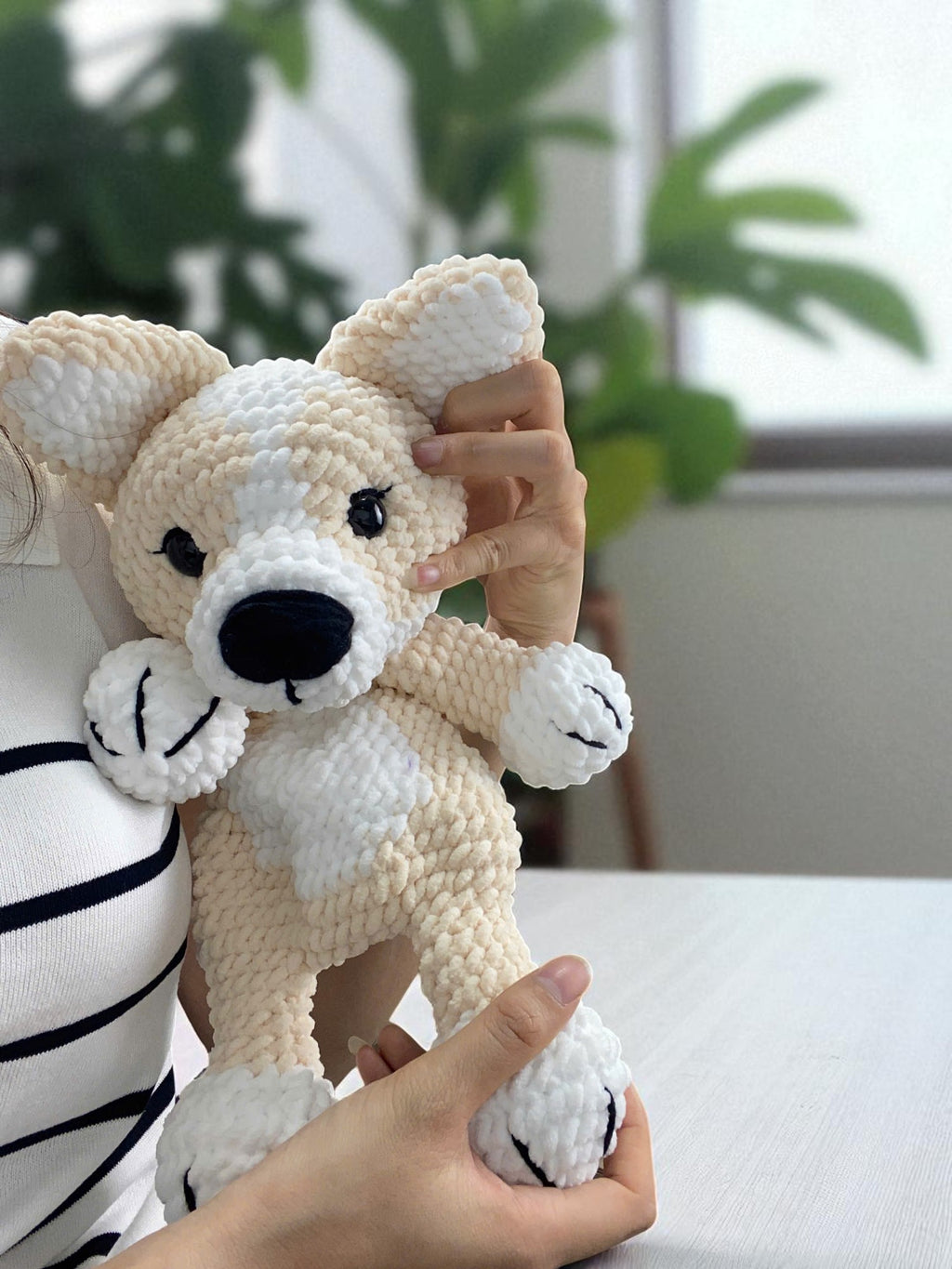 Corgi Snuggler Crochet Pattern: Amigurumi Puppy Plush Pillow (PDF Pattern)