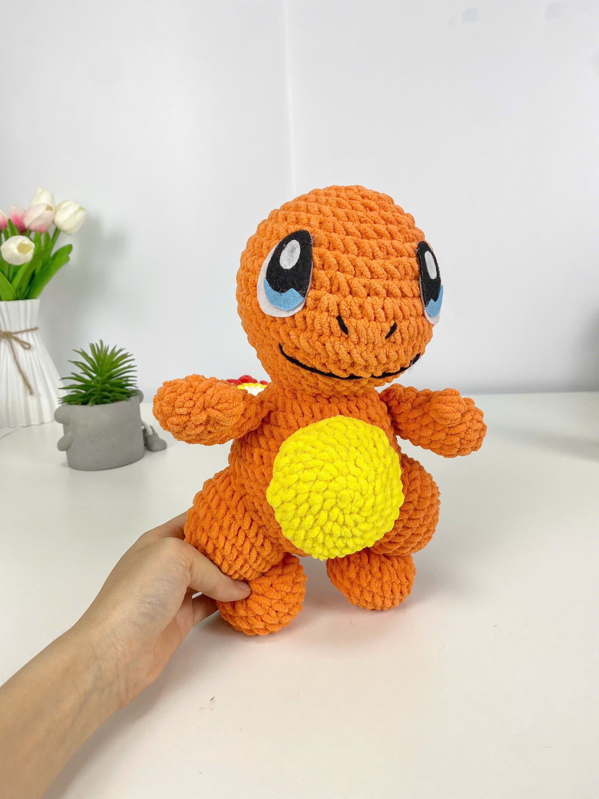 Charmander Crochet Pattern, Amigurumi Pokemon Plush Toy (PDF)