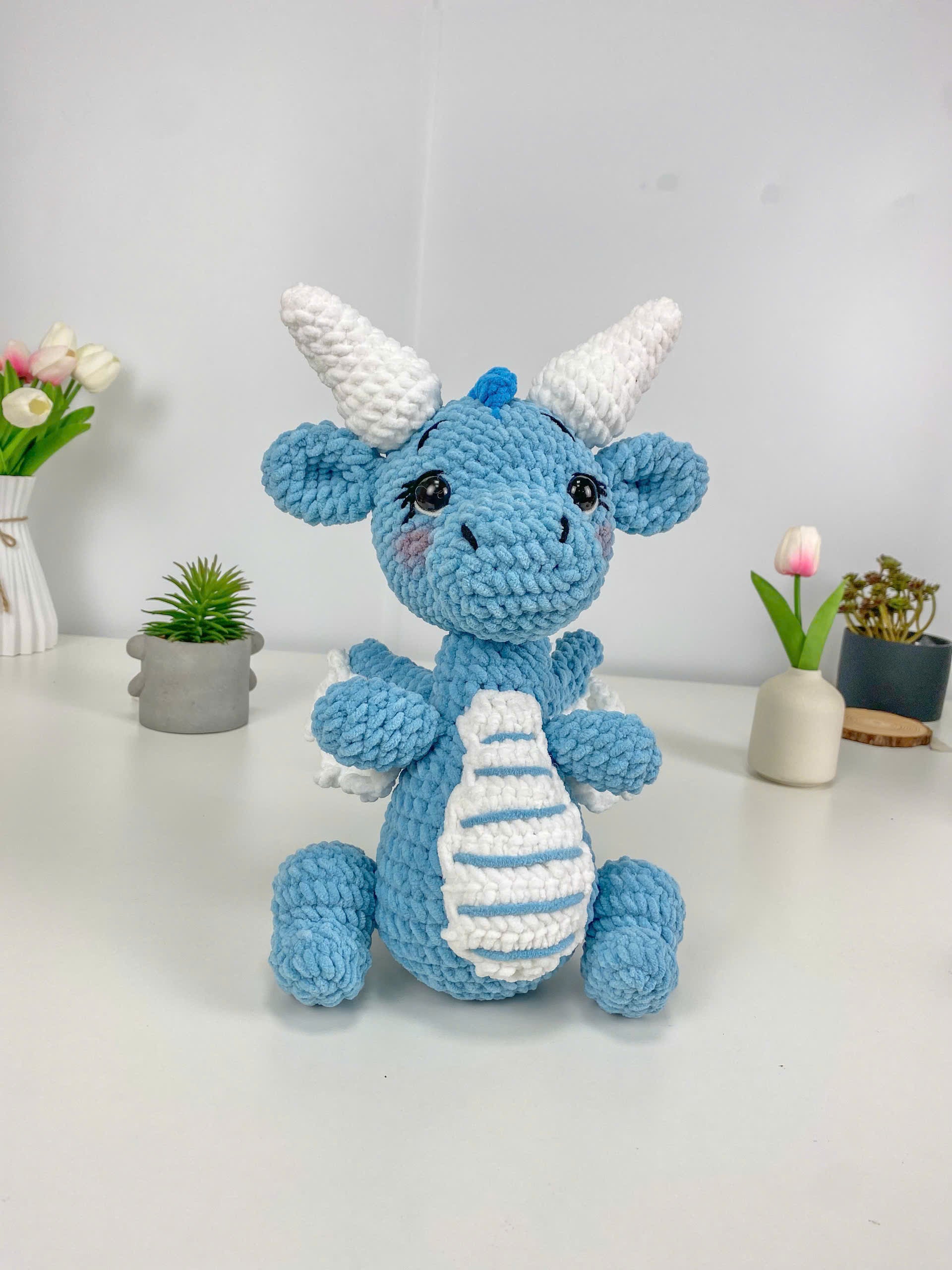 Dragon Crochet Pattern PDF: Amigurumi Plush Toy Tutorial (Digital File)