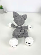 Husky Dog Crochet Pattern: Amigurumi Snuggler Pillow (PDF Digital Download)