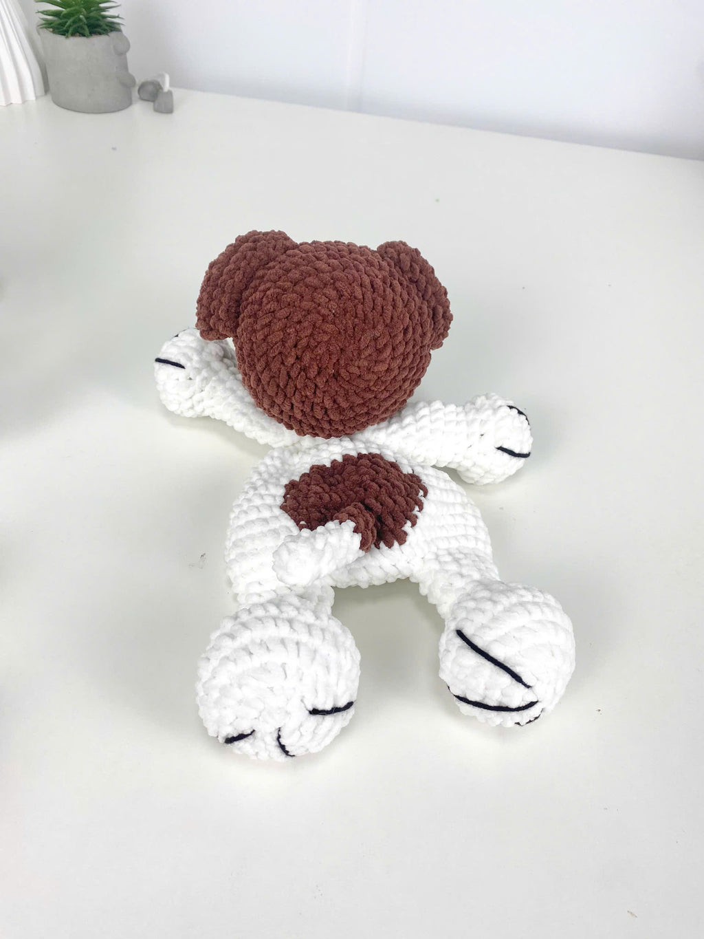 Jack Russell Dog Crochet Pattern: Amigurumi Snuggler Pillow (PDF Digital File)