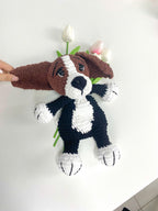 Beagle Dog Crochet Pattern: Amigurumi Snuggler Pillow Toy (PDF Digital File)