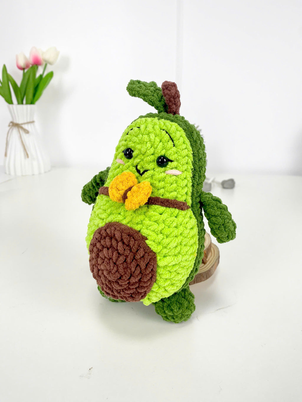 Crochet Avocado Pattern PDF: Kawaii Amigurumi Plush Toy (Digital Pattern File)