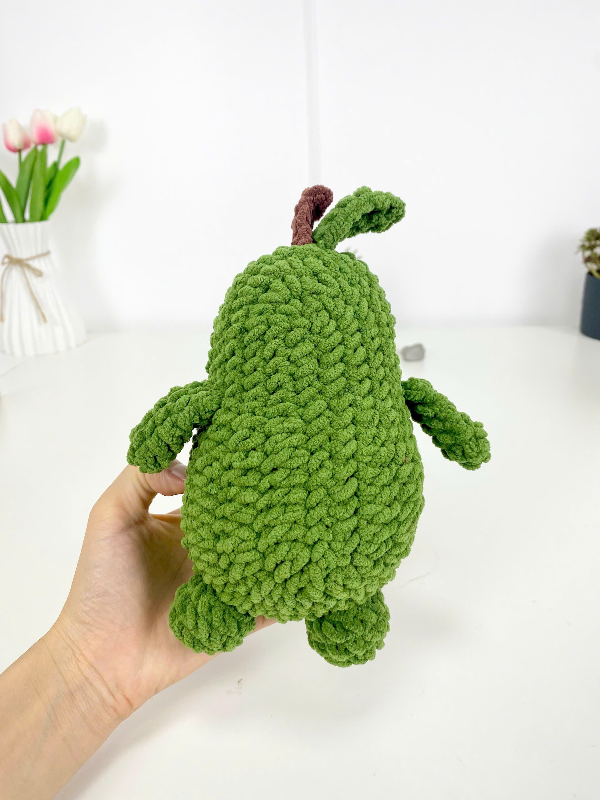 Crochet Avocado Pattern PDF: Kawaii Amigurumi Plush Toy (Digital Pattern File)