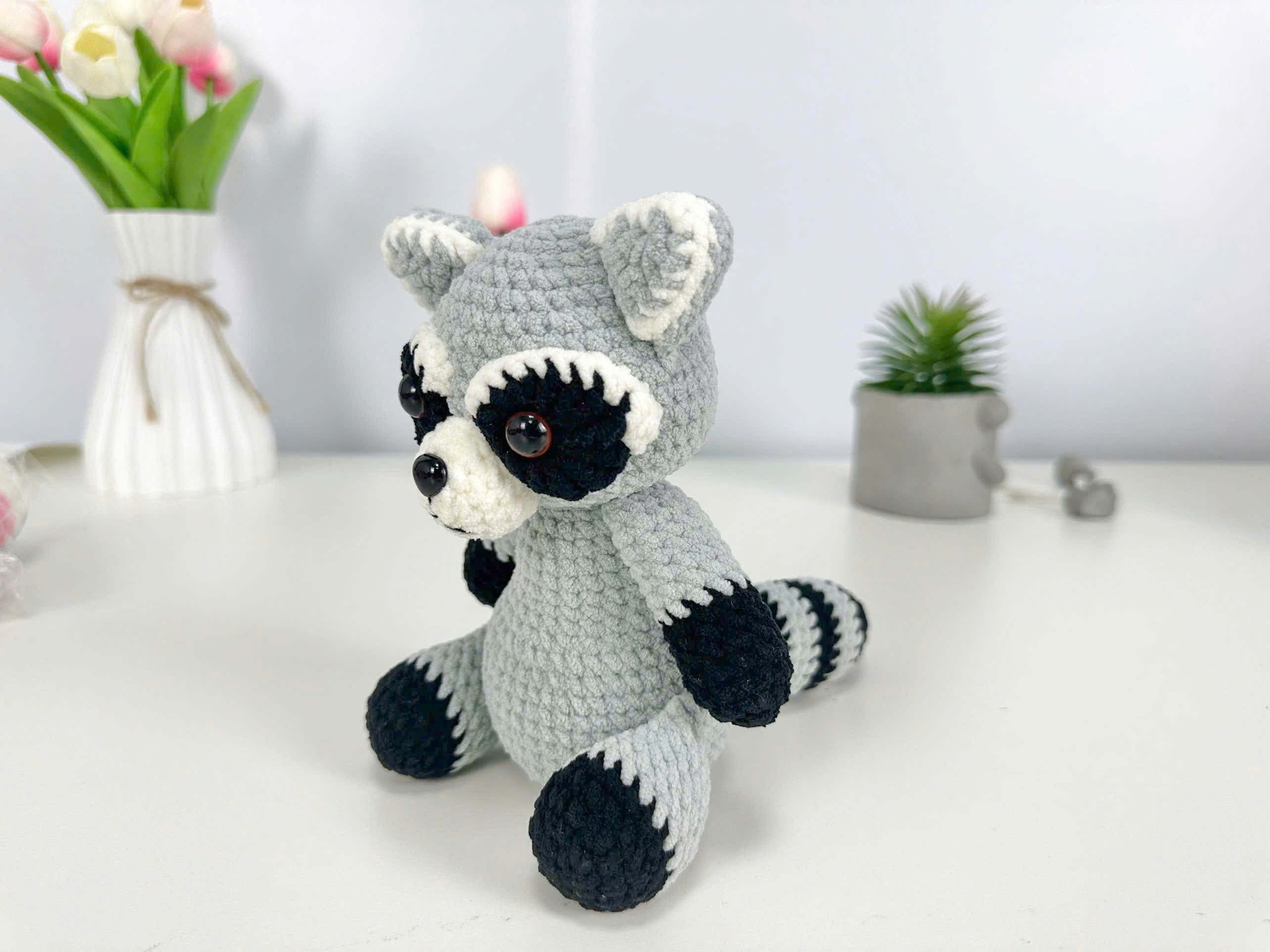 Raccoon Amigurumi Crochet Pattern, Plush Toy DIY (PDF)