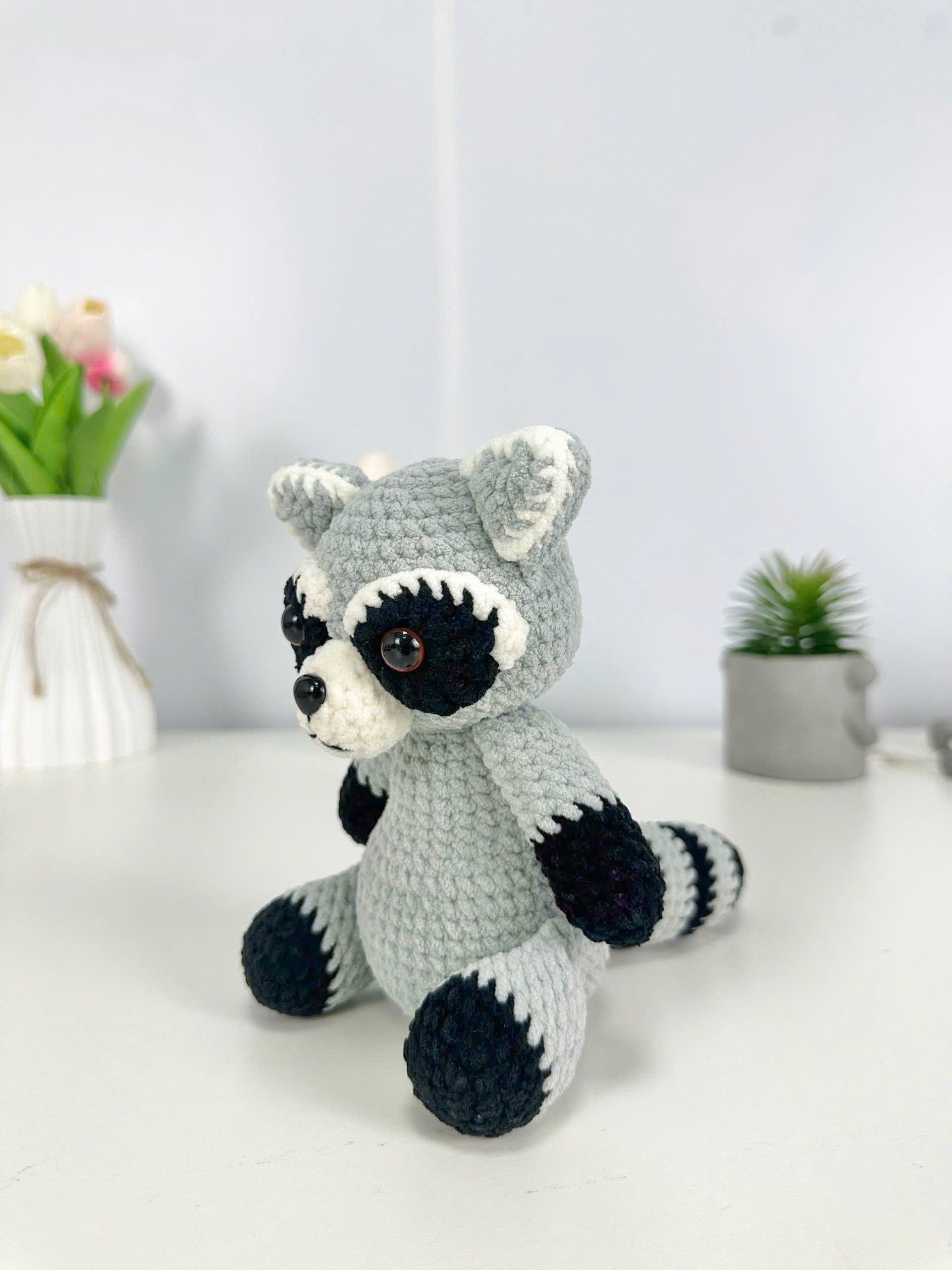Raccoon Amigurumi Crochet Pattern, Plush Toy DIY (PDF)