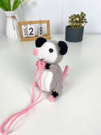 Mouse Car Charm Crochet Pattern, Hanging Amigurumi (PDF Pattern)