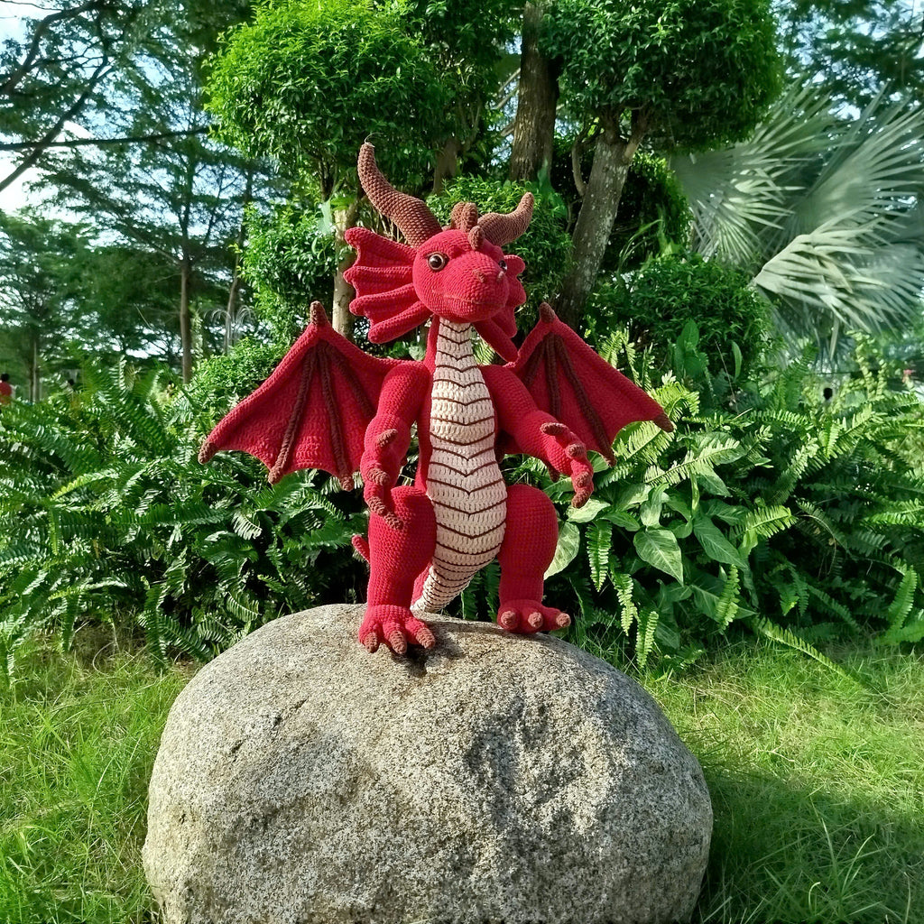 Red Dragon Amigurumi Crochet Pattern: Advanced Level Plushie (PDF Pattern)