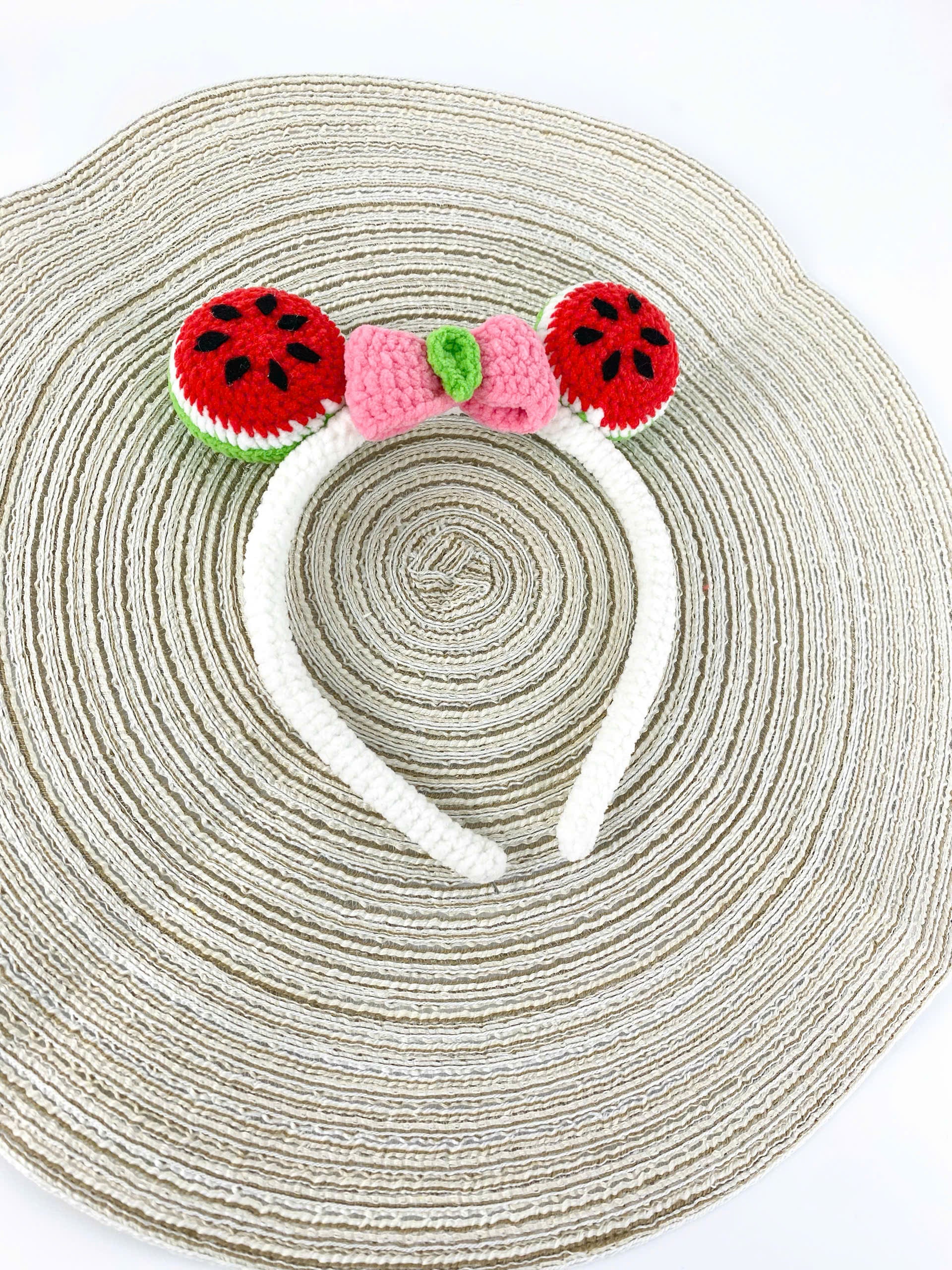 Crochet Watermelon Headband Pattern: Amigurumi Hair Accessory (PDF Pattern)
